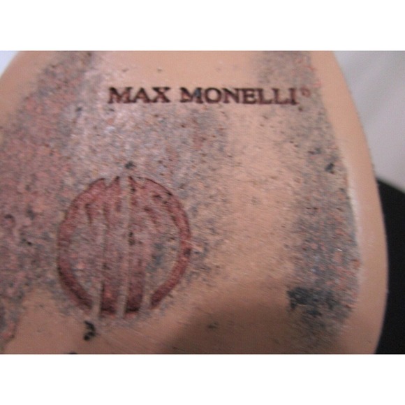 Max Monelli Italy Black Suede Mary Jane High Heels Women Sz 37 EU/6.5-7 US - Picture 10 of 11